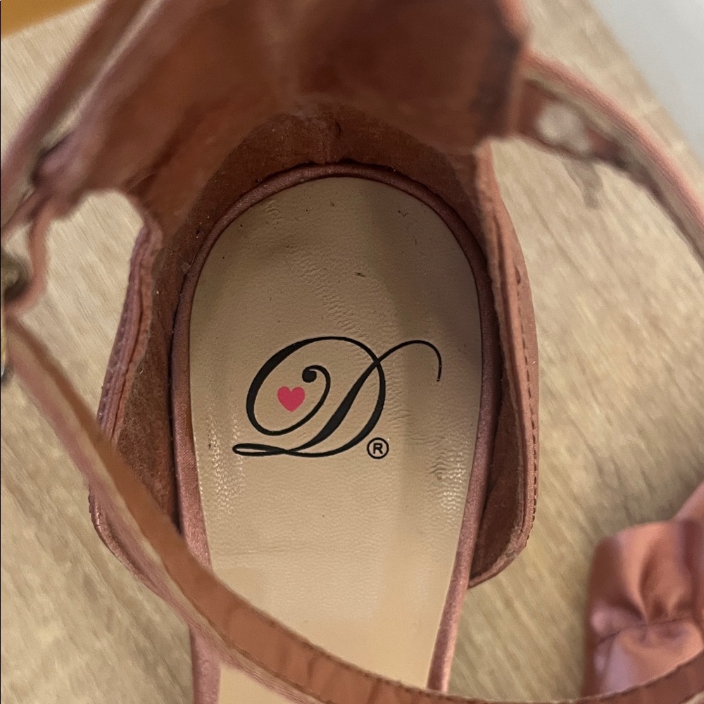 Heart In D Rose Pink Satin Ruffle Stilletos - Picture 3 of 4